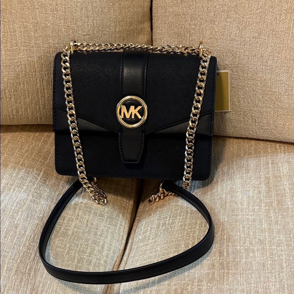 Michael Kors Black Crossbody Bag with Gold Chain - Picture 16 of 16